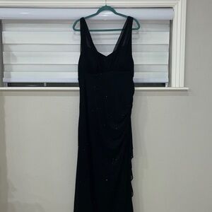 Beautiful Black Evening gown with black rhinestones